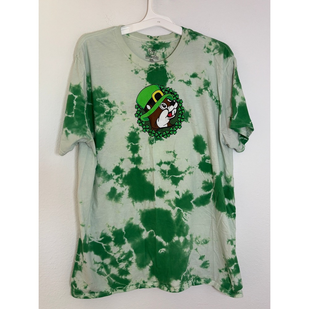 Buc-ee's St Patricks Day Tie Dye Graphic T-Shirt Mens 2XL The Paddy Don't Start